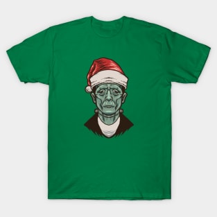 Christmas Frankenstein's Monster Illustration T-Shirt